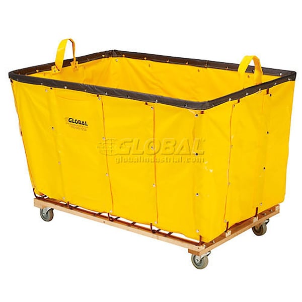 Global Industrial 24 Bushel Yellow Vinyl Basket Bulk Truck, 53-1/4L x 36-1/4W x 30-1/2H 241986YL - main